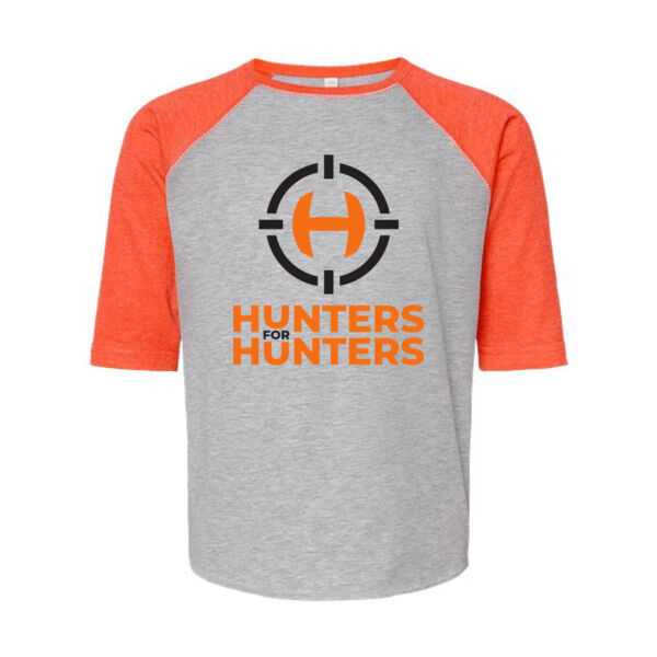 LAT - Youth Baseball Fine Jersey Three-Quarter Sleeve Tee - Printed Logo Thumbnail