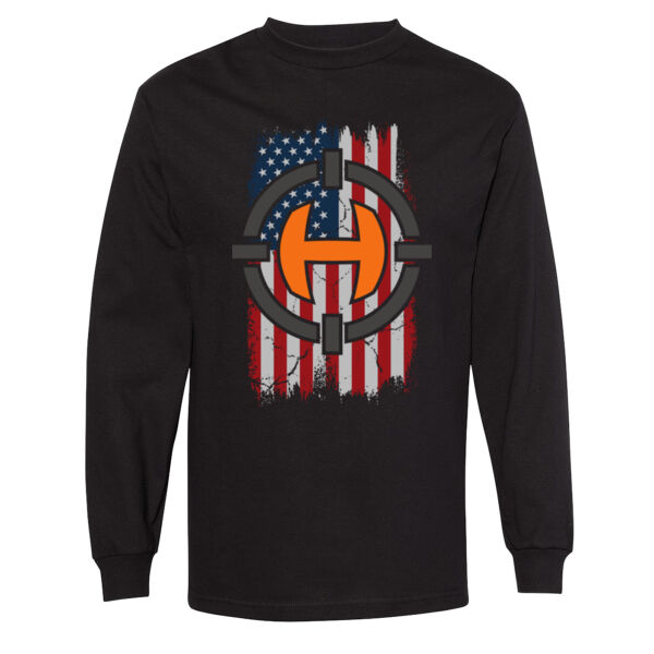 American Apparel - Unisex Heavyweight Cotton Long Sleeve Tee - Printed Logo Thumbnail